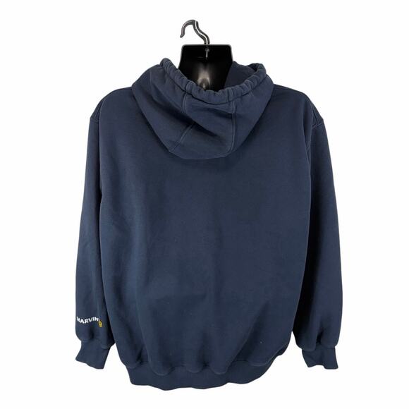 Carhartt Rain Defender Hoodie Navy Blue Size XL Loose Fit - Picture 2 of 9